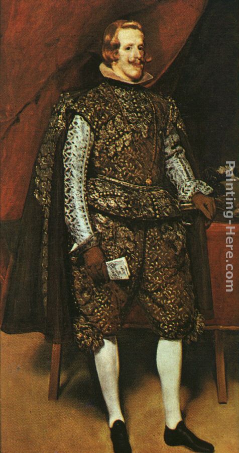 Philip IV in Brown and Silver painting - Diego Rodriguez de Silva Velazquez Philip IV in Brown and Silver art painting